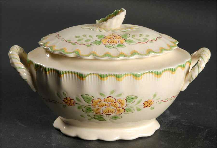 Lancaster (Titianware) Sugar Bowl & Lid by Adams China-1