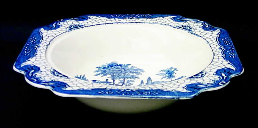 Landscape (Blue & White) Square Vegetable No Lid by Adams China-1