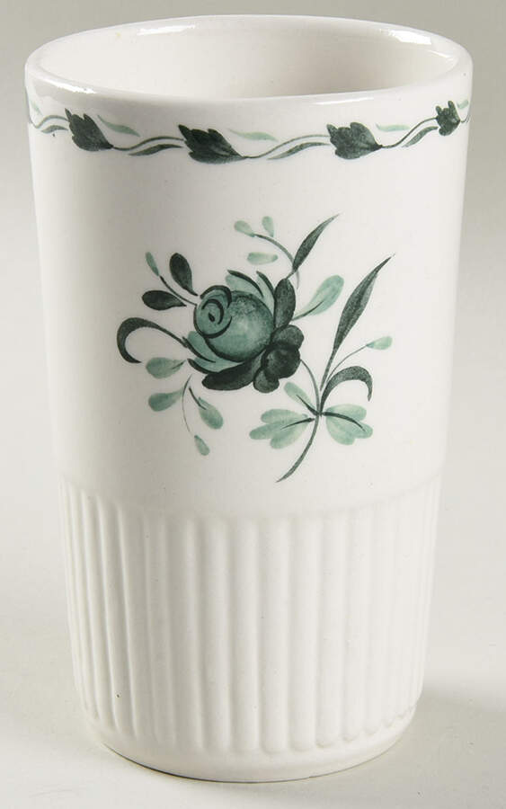 Lincoln (Green Vine on Rim) 10 Oz Tumbler by Adams China-1
