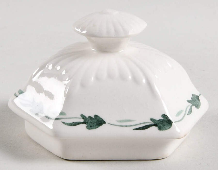 Lincoln (Green Vine on Rim) Lid for Sugar Bowl by Adams China-1