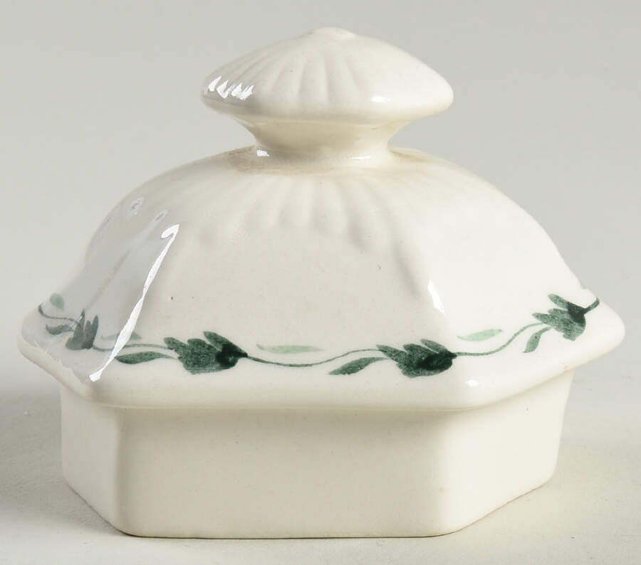 Lincoln (Green Vine on Rim) Lid for Teapot by Adams China-1