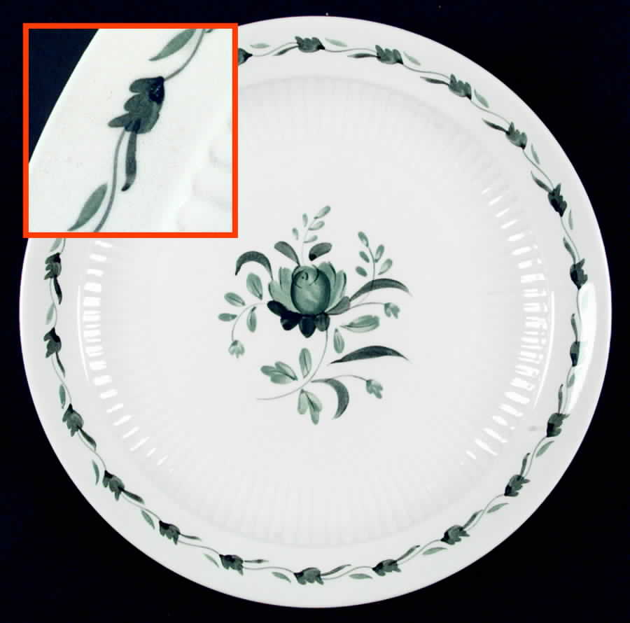Lincoln (Green Vine on Rim) Dinner Plate by Adams China-1