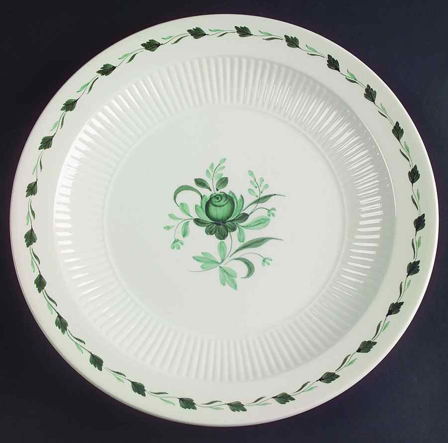 Lincoln (Green Vine on Rim) 11" Chop Plate (Round Platter) by Adams China-1