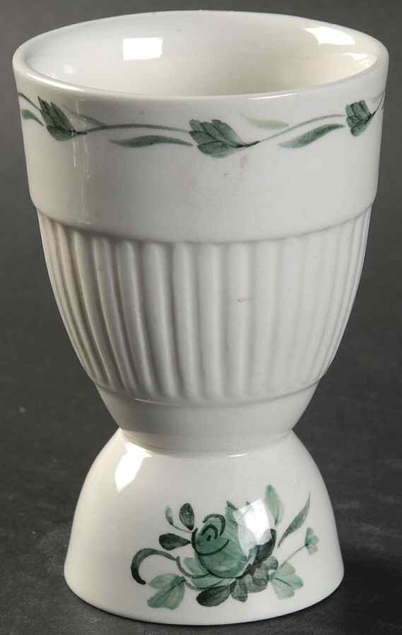 Lincoln (Green Vine on Rim) Double Egg Cup by Adams China-1
