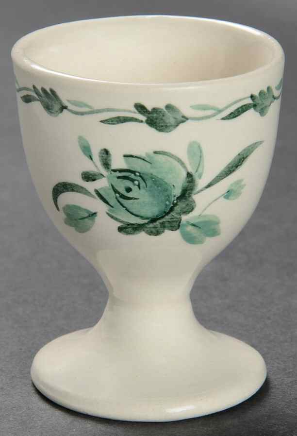 Lincoln (Green Vine on Rim) Single Egg Cup by Adams China-1