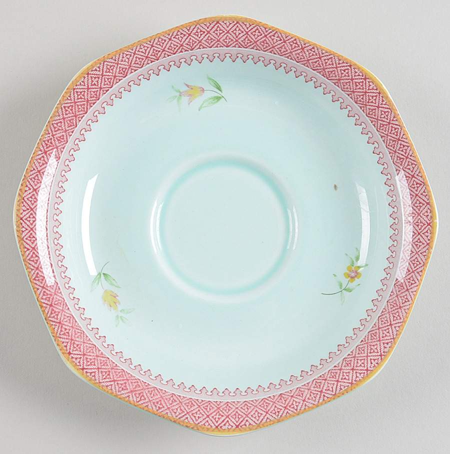 Lowestoft (Newer Backstamp) Saucer for Oversized Cup by Adams China-1