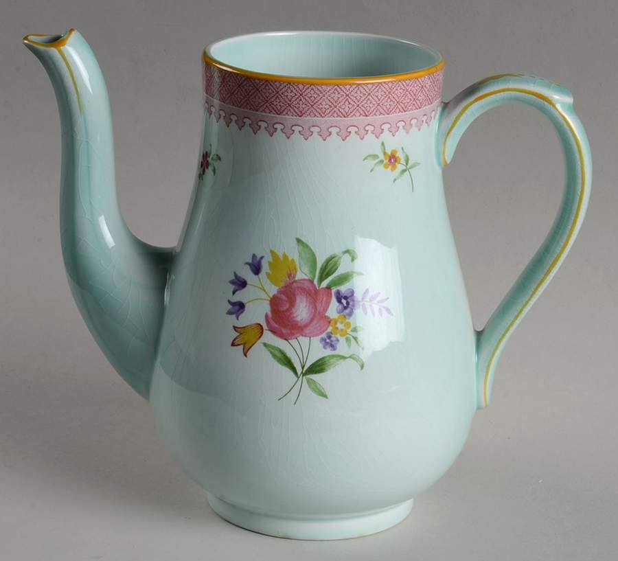 Lowestoft (Newer Backstamp) Small Coffee Pot No Lid by Adams China-1