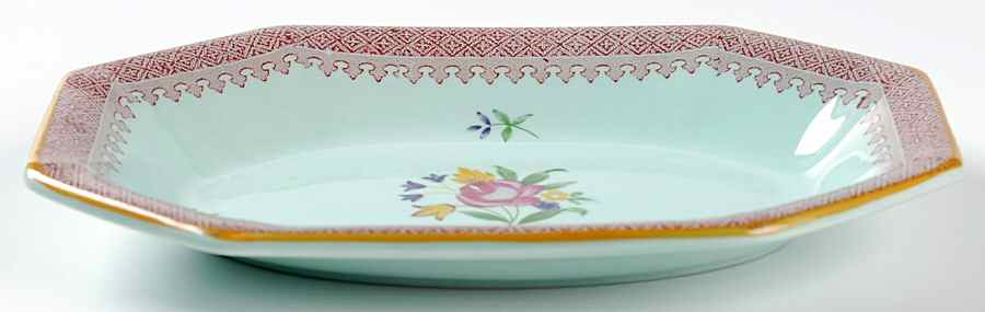 Lowestoft (Newer Backstamp) Relish/Gravy Underplate by Adams China-1