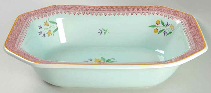 Lowestoft (Newer Backstamp) 9" Oval Vegetable Bowl by Adams China-1