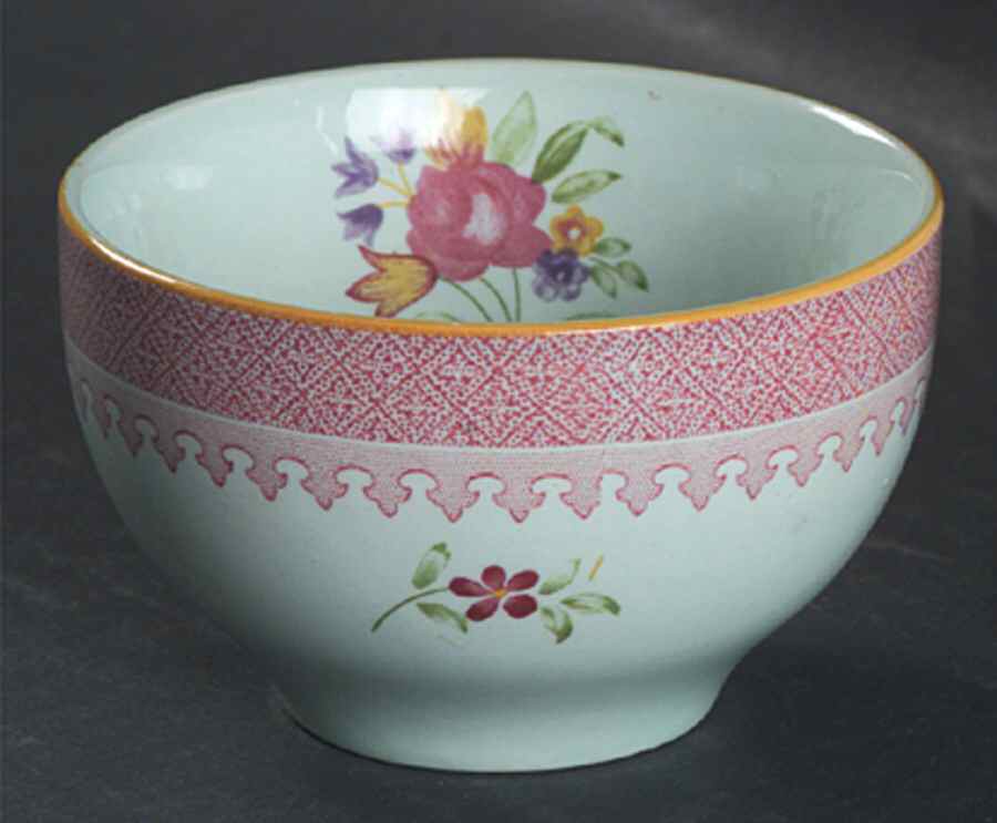 Lowestoft (Newer Backstamp) Open Sugar Bowl by Adams China-1