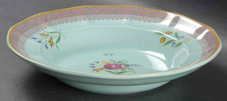 Lowestoft (Newer Backstamp) Large Rim Soup Bowl by Adams China-1