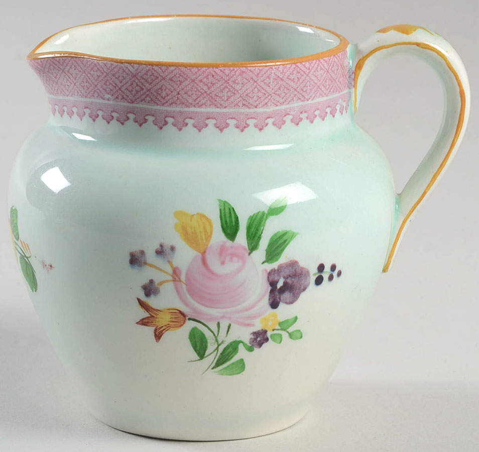 Lowestoft (Older Backstamp) Creamer by Adams China-1