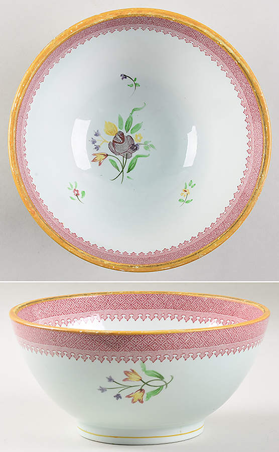 Lowestoft (Older Backstamp) 6" Round Vegetable Bowl by Adams China-1