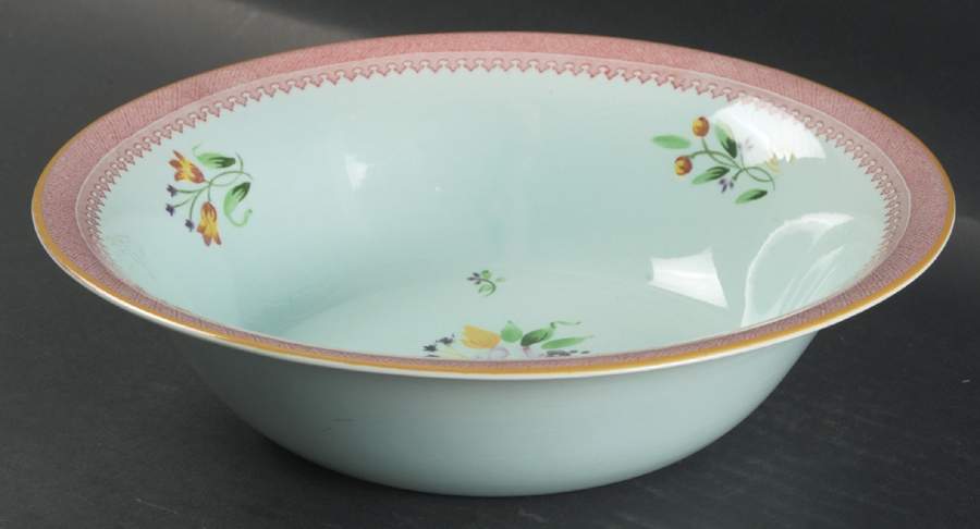 Lowestoft (Older Backstamp) 9" Round Vegetable Bowl by Adams China-1