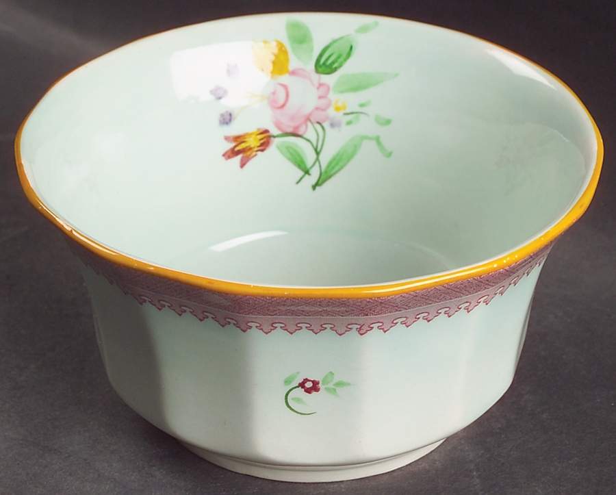 Lowestoft (Older Backstamp) Cranberry Bowl by Adams China-1