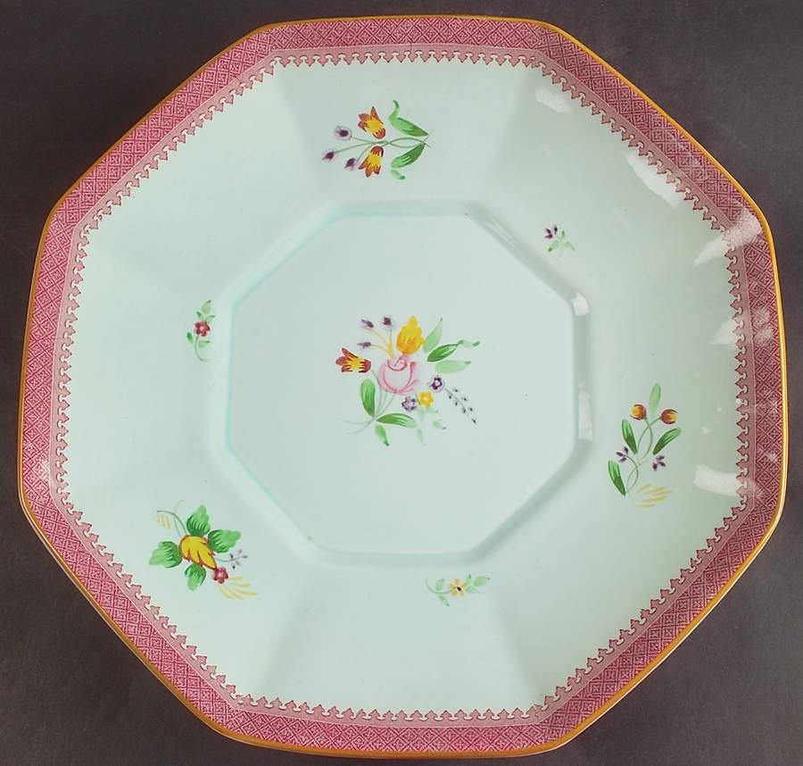 Lowestoft (Older Backstamp) Underplate for Octagonal Tureen by Adams China-1