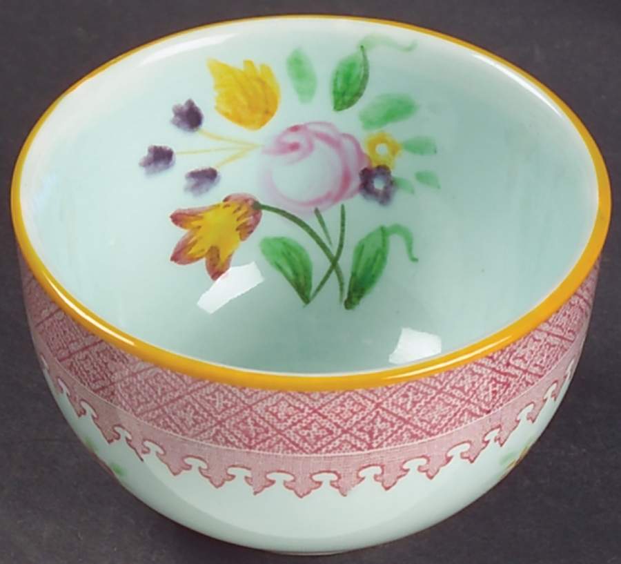 Lowestoft (Older Backstamp) Mini Open Sugar Bowl by Adams China-1