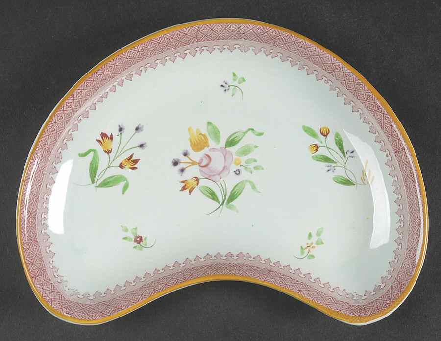 Lowestoft (Older Backstamp) Crescent Salad Plate by Adams China-1