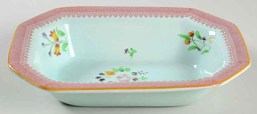 Lowestoft (Older Backstamp) 9" Oval Vegetable Bowl by Adams China-1