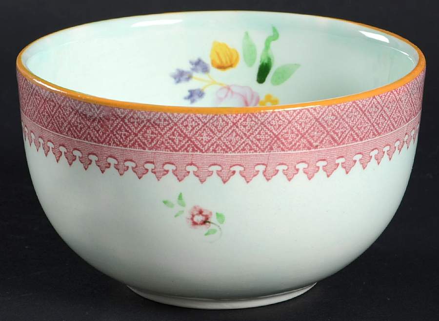 Lowestoft (Older Backstamp) Open Sugar Bowl by Adams China-1