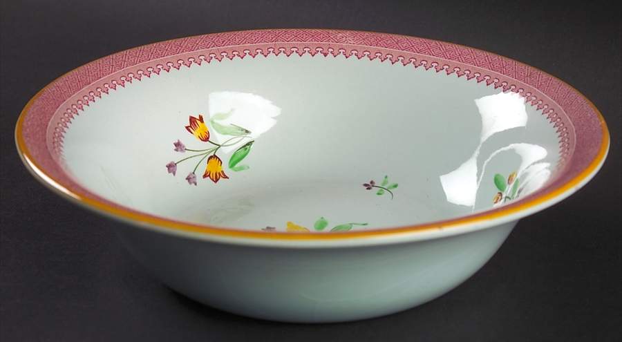 Lowestoft (Older Backstamp) 9" Round Vegetable Bowl by Adams China-1