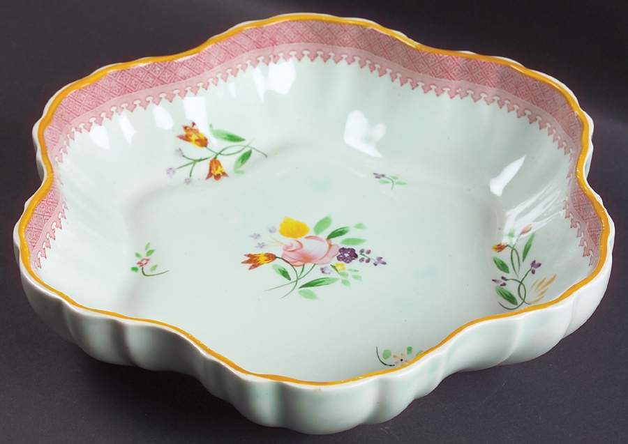 Lowestoft (Older Backstamp) Large Melon Bowl by Adams China-1