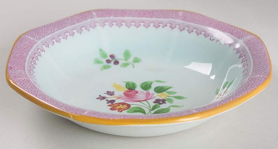 Lowestoft (Older Backstamp) Fruit/Dessert (Sauce) Bowl by Adams China-1