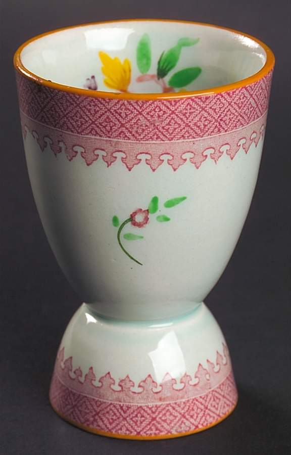Lowestoft (Older Backstamp) Double Egg Cup by Adams China-1