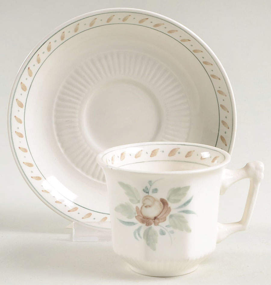 Madeleine Flat Demitasse Cup & Saucer Set by Adams China-1