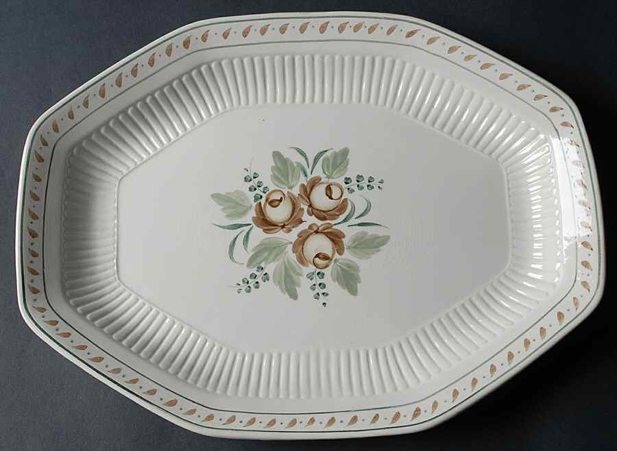 Madeleine 13" Oval Serving Platter by Adams China-1