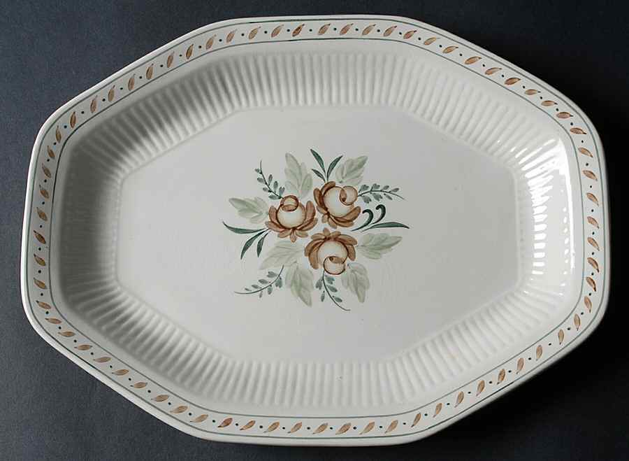 Madeleine 11" Oval Serving Platter by Adams China-1