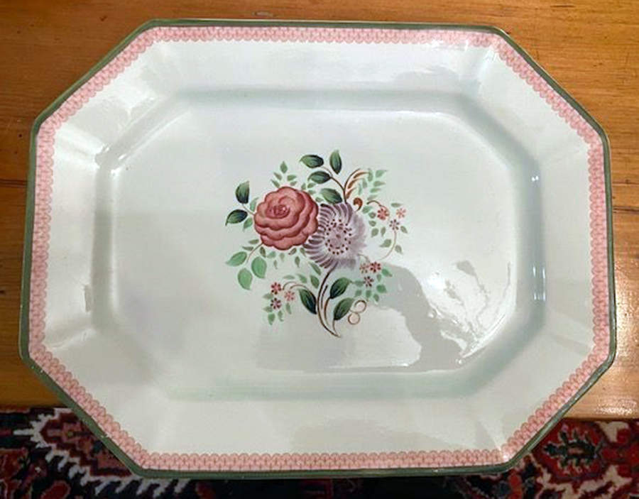 Mandalay Green 14" Oval Serving Platter by Adams China-1