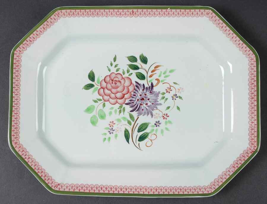 Mandalay Green 11" Oval Serving Platter by Adams China-1