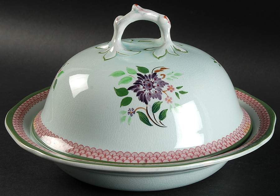 Mandalay Green Muffin Dish & Lid by Adams China-1