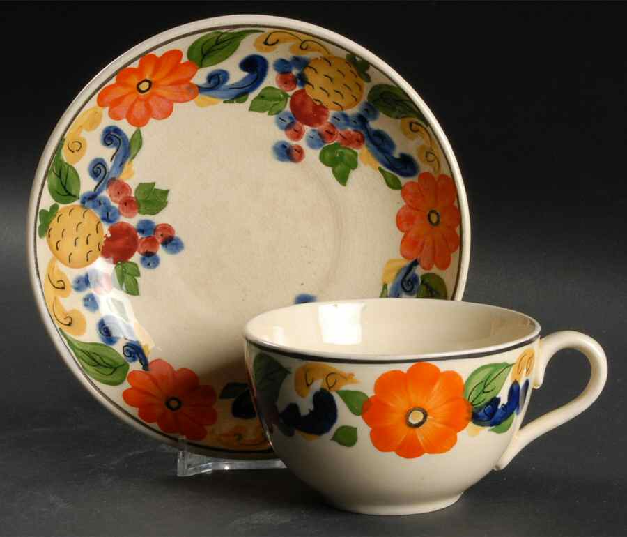Maytime Flat Cup & Saucer Set by Adams China-1