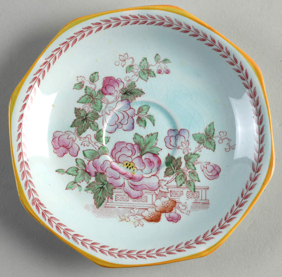 Metz Older Backstamp Saucer for Demitasse Cup by Adams China-1