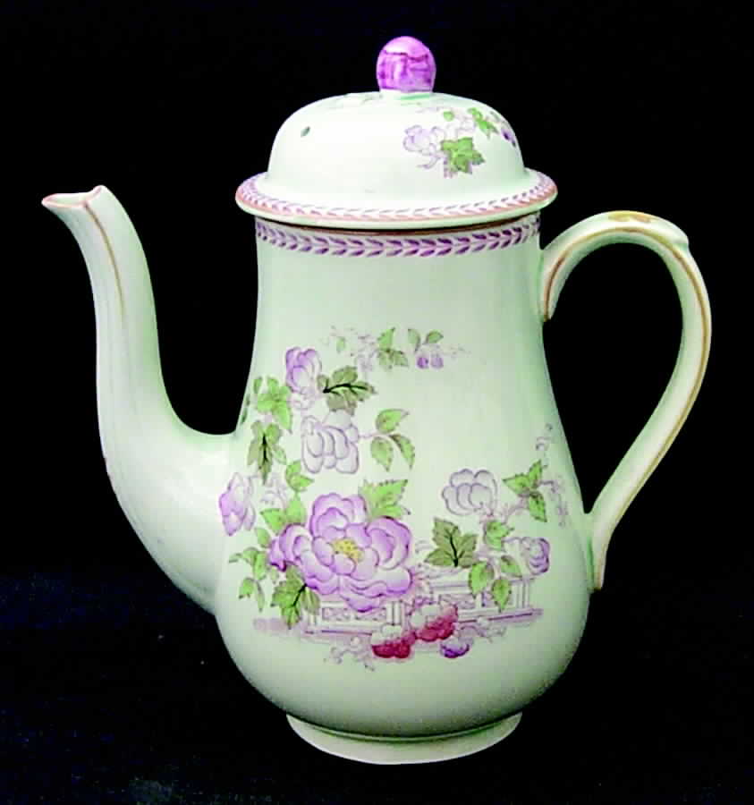 Metz Older Backstamp Coffee Pot & Lid by Adams China-1