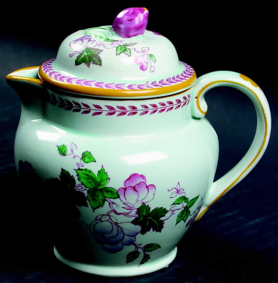 Metz Older Backstamp Small Syrup with Lid by Adams China-1