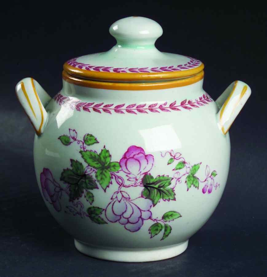 Metz Older Backstamp Mini Sugar Bowl & Lid by Adams China-1