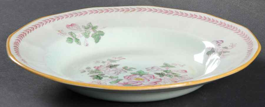 Metz Older Backstamp Rim Soup Bowl by Adams China-1