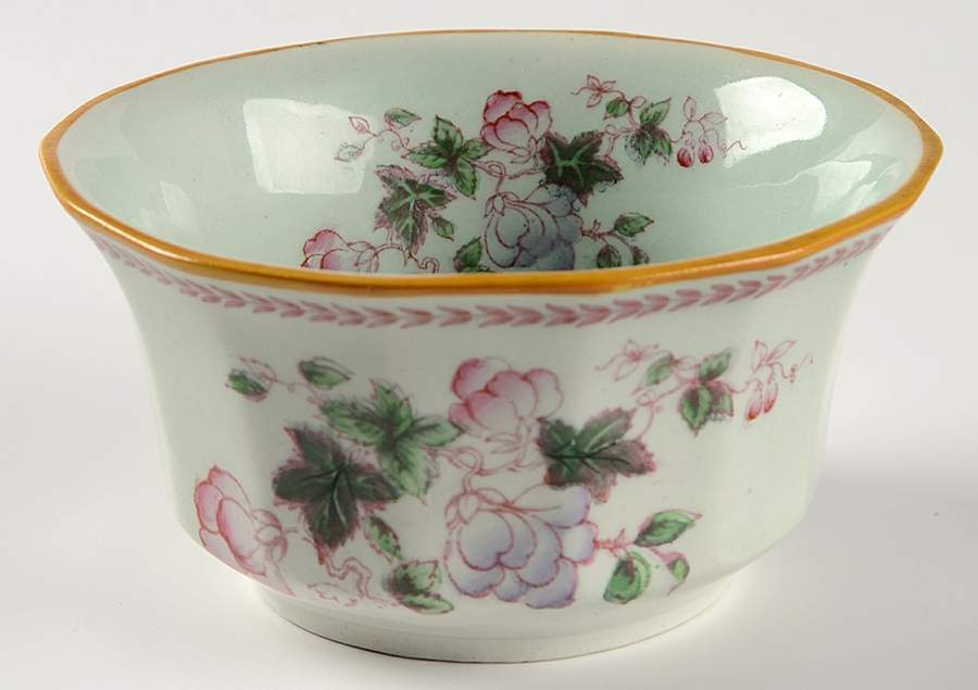 Metz Older Backstamp Cranberry Bowl by Adams China-1