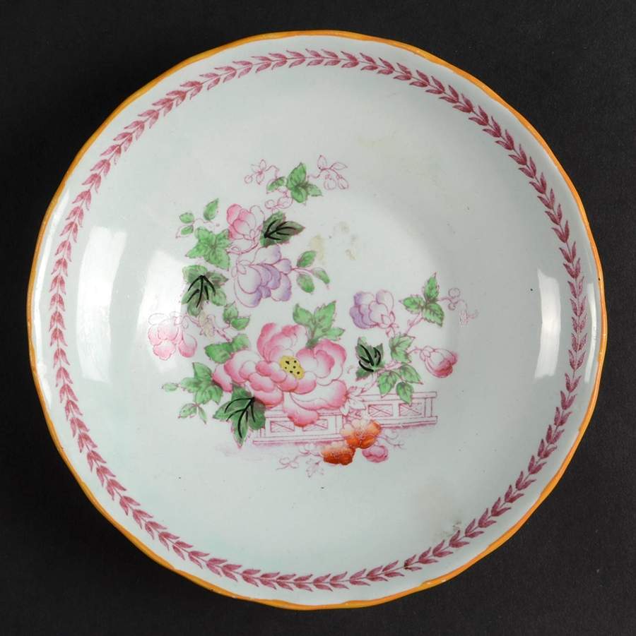 Metz Older Backstamp Saucer for Tea Bowl by Adams China-1