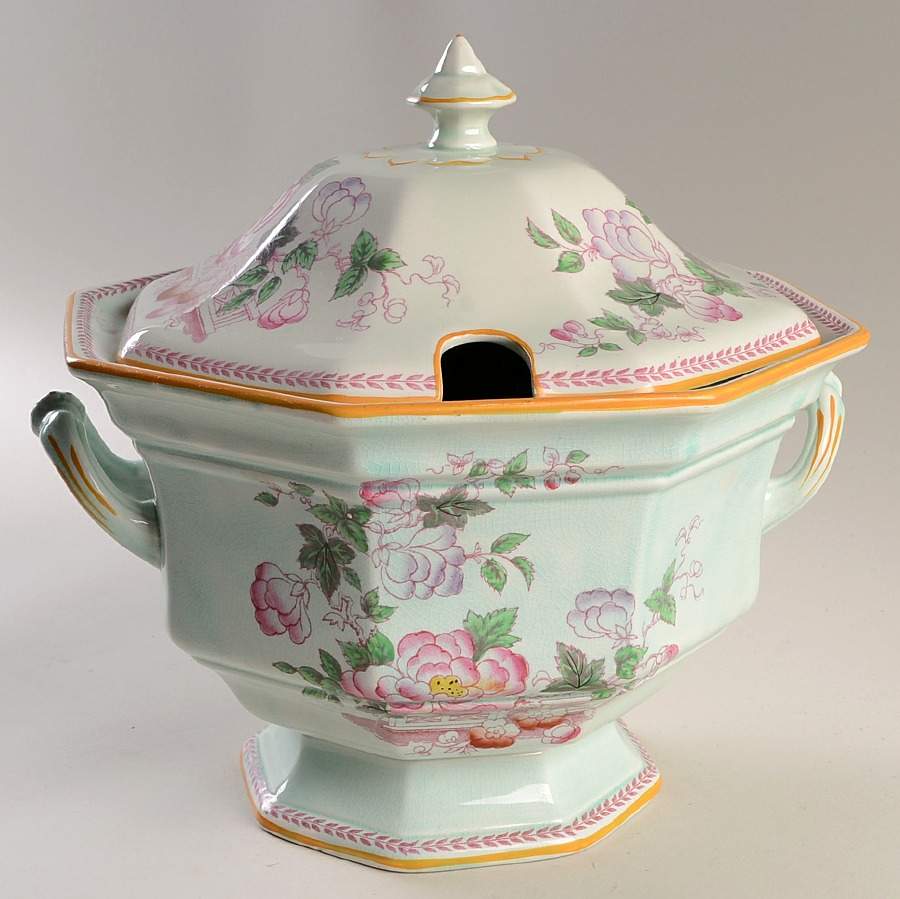 Metz Older Backstamp Tureen &  Lid by Adams China-1