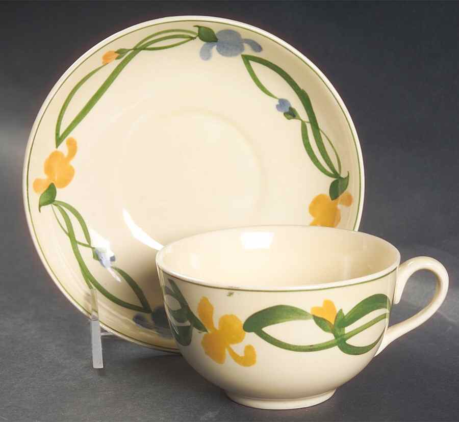 Mexico Flat Cup & Saucer Set by Adams China-1