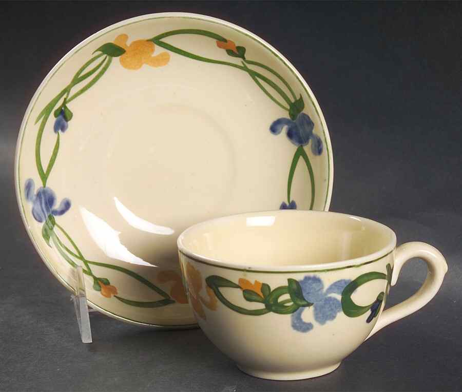 Mexico Flat Cup & Saucer Set by Adams China-1