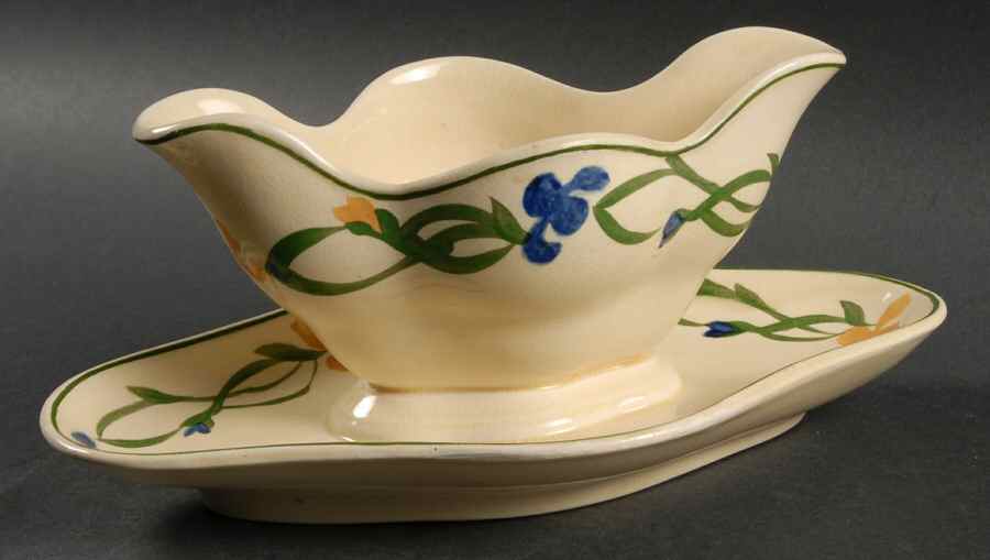 Mexico Gravy Boat with Attached Underplate by Adams China-1
