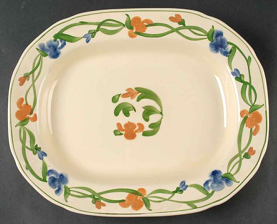 Mexico 13" Oval Serving Platter by Adams China-1