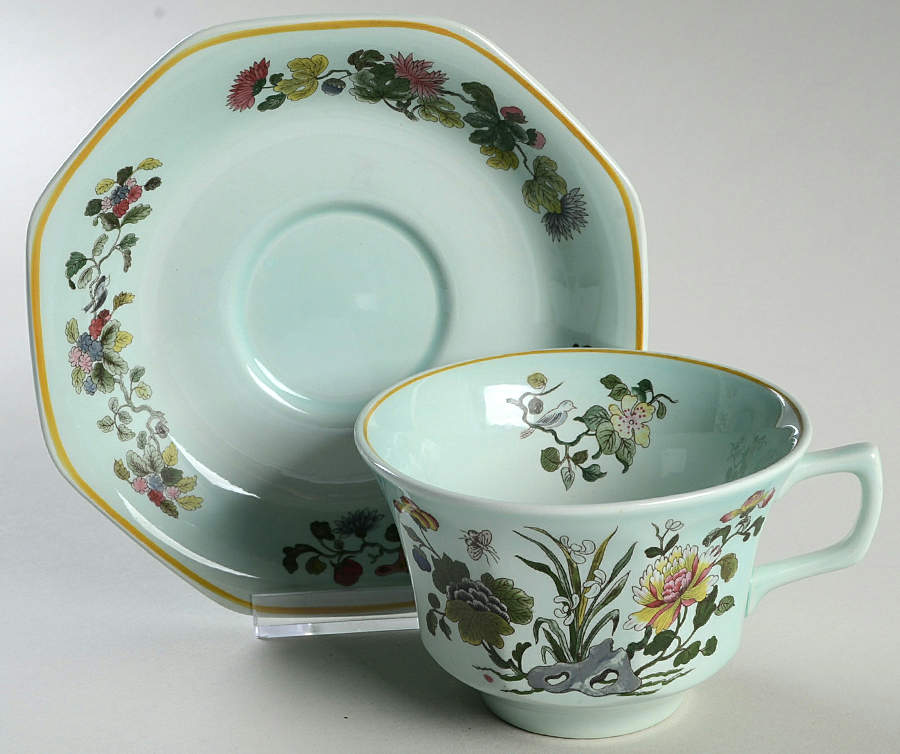 Ming Jade Oversized Cup & Saucer Set by Adams China-1