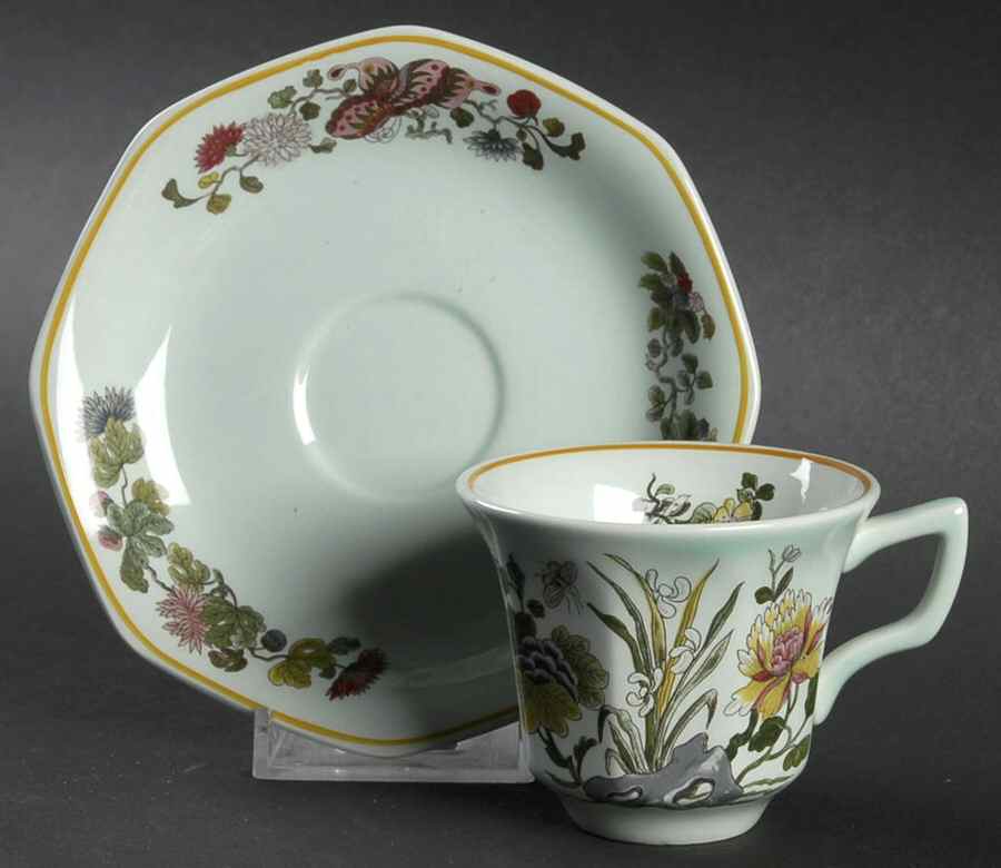 Ming Jade Flat Demitasse Cup & Saucer Set by Adams China-1
