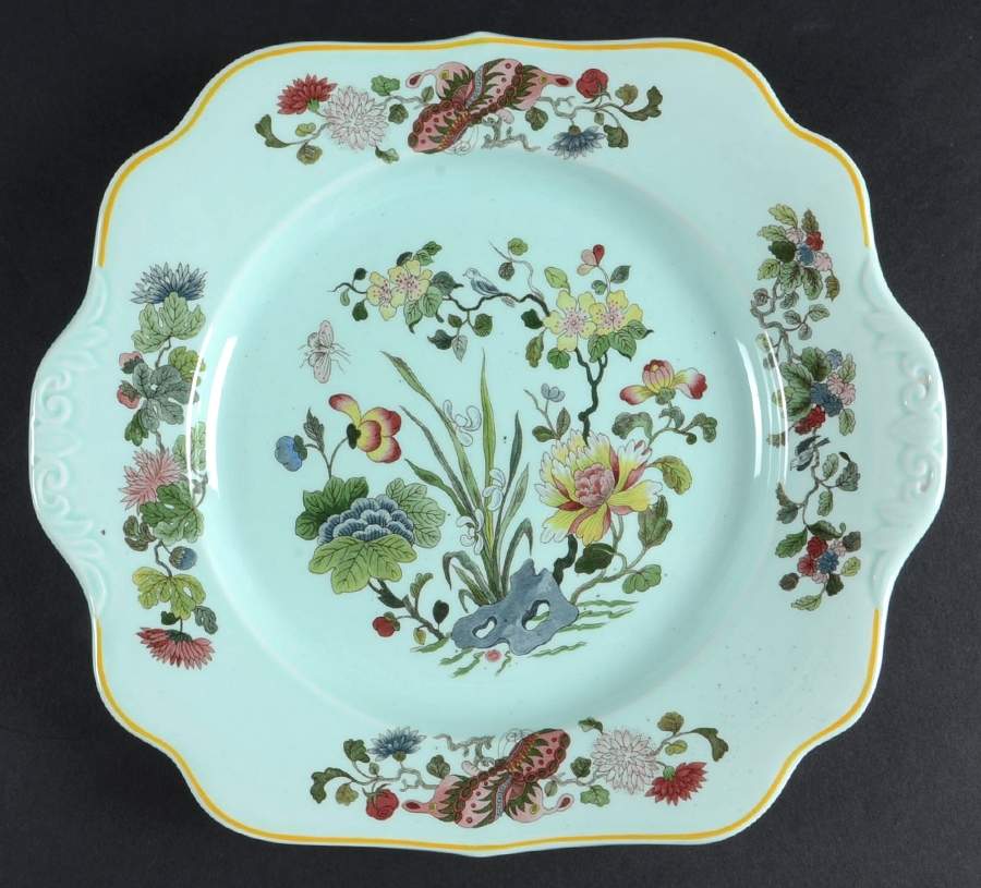 Ming Jade Square Handled Cake Plate by Adams China-1